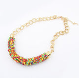New Statement Choker Fashion Charms Collar Vintage Bohemia Bead Turquoise Necklaces&Pendants Women Jewelry Gift