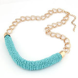 New Statement Choker Fashion Charms Collar Vintage Bohemia Bead Turquoise Necklaces&Pendants Women Jewelry Gift