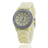 Hot Silicone GENEVA Watch Women Rhinestone Watches Fashion Casual Quartz Watch Sport watch