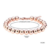 Hot Trendy Silver/Rose/18K Gold Filled 316L Stainless Steel Beads Bracelets Female Women Bangles Wholesale Jewelry
