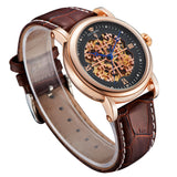 Hot sale Men Watch Luxury Brand Casual Leather Strap Mechanical Watches 1 ATM Water Resistant 