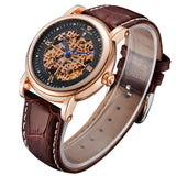 Hot sale Men Watch Luxury Brand Casual Leather Strap Mechanical Watches 1 ATM Water Resistant 