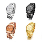 Brand Gold Plated Stainless Steel fashion man women ladies Janpan Quartz Movement Wrist Watch