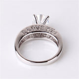 Hot "I LOVE YOU" Ring 18K White Gold Plated Zircon CZ Wedding Ring For Women Fashion Crystal Jewelry Engagement Ring