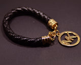 Hot Sale High Quality Leather Rope Alloy Bracelet Bangle For Women Men