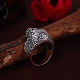 Hot Sale Men's Punk Style Flower Skull Biker Ring Fashion Skeleton Jewelry