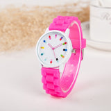 Hot Sale Women Watch Fashion Geneva Casual Watch Silicone Wristwatch Girls Women Men Quartz Watch Relogio Feminino Clocks