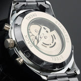 Hot  Winner Luxury Brand Luxury Sport Men Automatic Skeleton Mechanical Military Watch Men full Steel Stainless Band