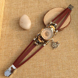 Hot sell Fashion Watch Women Ethnic Style Retro Leather Strap Watches High Quality Quartz Watch Clock