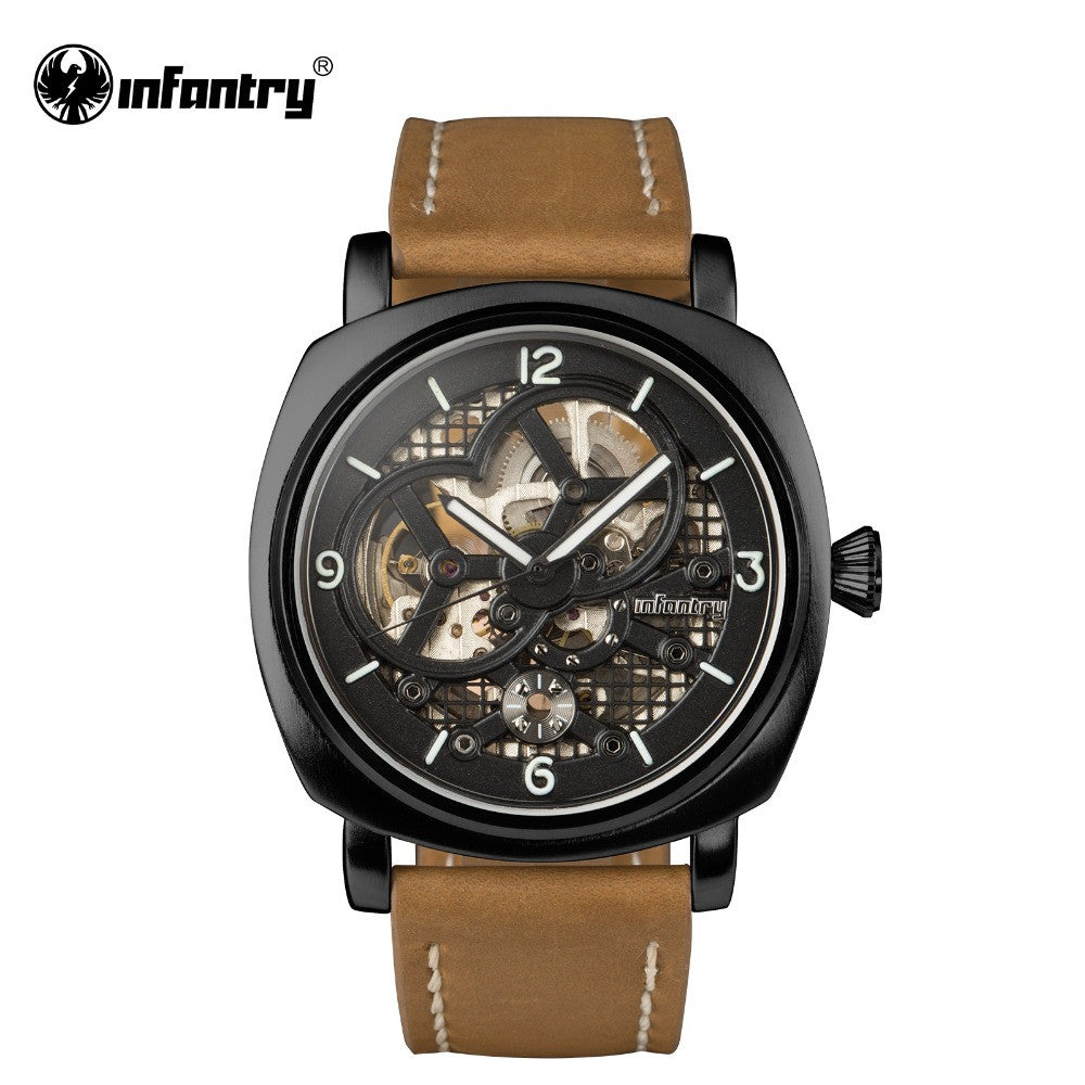 Mens Watches Automatic Mechanical Mens Watch Luminous Luxury Brand Wrist Watch Leather Strap Classic Relogio Hombres