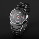 INFANTRY Mens Watches Luxury Sport Army Analog Quartz Wristwatch Black Stainless Steel Military Watches Relogio Masculino