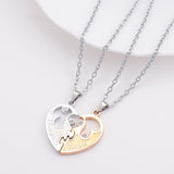 I Love You Letters Heart Pendant New Couple Lovers Necklaces Fashion Women And Men Metal Chain Necklace Jewelry
