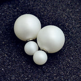 New Fashion jewelry double side matte 16MM pearl stud gift for women girl mix color