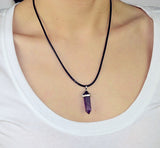 New Fashion jewelry natural quartz stone turquoise agate amethyst pendant necklace Valentine's Day Gifts for women girl