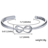 Infinity Bracelet Cuff For Women Engraved Letter Infinite Hollow Silver Bangles Jewelry Opened Cuff Bangles Bracelets For Women