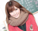 Winter male scarf female pullover warm mohair knitted crochet scarf solid winter scarf