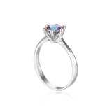 JewelryPalace Mystic Fire Rainbow Topazs Ring Promotion Hot Sale Round Pure 925 Sterling Silver Fine Jewelry Nice Gift For Women