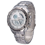 LIANDU Brand Military Watch Men's Swimming Dive watch quartz Analog Digital Reloj Full Steel Digital LED Watch relojes hombre