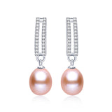 Brand Elegant AAAA Top quality freshwater pearl jewelry Fashion dangle drop earrings for women Mother's Day gift