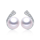 Casual 925 sterling silver earrings for women 100% genuine natural freshwater pearl jewelry stud earring 