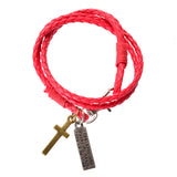 Christmas gift hot sale men Jewelry Leather pulseira masculina Cross Bracelets men Best friendship bracelets
