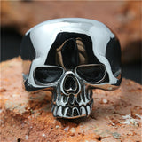 Lastest Design !! Hot Mens Boy Skull Head Ring 316L Stainless Steel Punk Style Ring