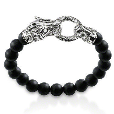 Leather Tibetan silver men bracelet titanium fashion male vintage accessories parataxis dragon bracelet men jewelry