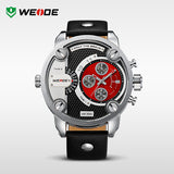 New WEIDE Men Sports Watch Luxury Brand Japan Quartz Movement 30m Waterproof Analog Leather Strap Sport Watches