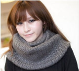 Winter male scarf female pullover warm mohair knitted crochet scarf solid winter scarf