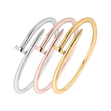 Love Bracelet Stainless Steel Nail Bracelet Silver/Rose Gold/18K Gold Plated Women Jewelry Nail Screw Cuff Bangle