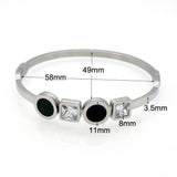Luxury Jewelry Zircon Love Bracelets For Women 316L Stainless Steel Gold Plated Crystal Brand Lover Charm Bracelets & Bangles