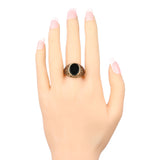 Luxury Vintage Jewelry Wholesale Lot Black Ring 18k Gold Engagement Mens Rings Christmas Gifts 