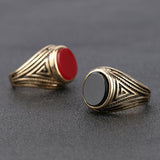 Luxury Vintage Jewelry Wholesale Lot Black Ring 18k Gold Engagement Mens Rings Christmas Gifts
