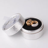 Charming Women Earings Fashion Round White Topaz Ladies Party Shinning Huggie Hoop Earing Hot Sale Brinco Earrings