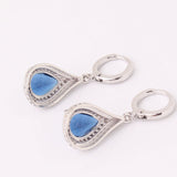 Creative Jewelry Earring for Women Silver Plating Drop Earrings Pear Crystal Fabulous Wedding Dangle Earing