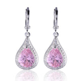 Creative Jewelry Earring for Women Silver Plating Drop Earrings Pear Crystal Fabulous Wedding Dangle Earing