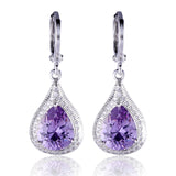 Creative Jewelry Earring for Women Silver Plating Drop Earrings Pear Crystal Fabulous Wedding Dangle Earing