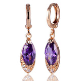 Fashion Party Charming Earrings for Women Gold Plated Crystal Earring Pandent AAA Zircon Dangle Drop Earrings 