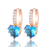 Korean Fashion Lady's Hoop Earings Gold Plated AAA Zirconia Crystal Huggie Earring for Women Accessories