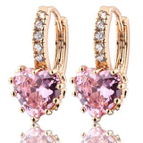 Korean Fashion Lady's Hoop Earings Gold Plated AAA Zirconia Crystal Huggie Earring for Women Accessories