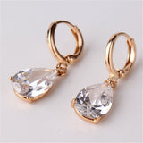 Fashion Drop Earrings Hot Sale Gold Plated Earings AAA Cubic Zircon Lovely Dangle Earring for Women