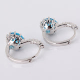 New Women Earrings Fashion Silver Plated Lovely Famous Brand Jewelry Hoop Earings for Ladies Party Brinco 