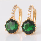 Earring Women Gold Plated Hoop Earrings Zirconia Attractive Jewelry for Women Brinco 