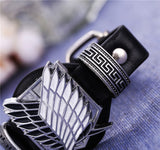 Cosplay Attack on Titan black bracelets fashion anime Punk bangles fashion gifts