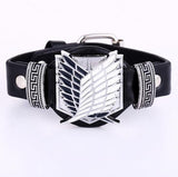 Cosplay Attack on Titan black bracelets fashion anime Punk bangles fashion gifts