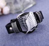 Cosplay Attack on Titan black bracelets fashion anime Punk bangles fashion gifts