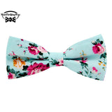 Floral Bow Tie for Men Cotton Bowtie British Style Business Casual Neck Tie Fashion Bowtie Wedding Party Gravata