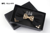 Mantieqingway Fashion Metal Male Silver Dots Bow Ties Wedding Married Groom Bowties Neckwear Decoration Business Cravats Bowknot