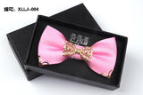 Mantieqingway Fashion Metal Male Silver Dots Bow Ties Wedding Married Groom Bowties Neckwear Decoration Business Cravats Bowknot