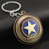 Marvel Comics Super Hero Captain America Avengers KeyRings Keychains Holder Purse Bag Buckle Accessories Gift Key Chains 